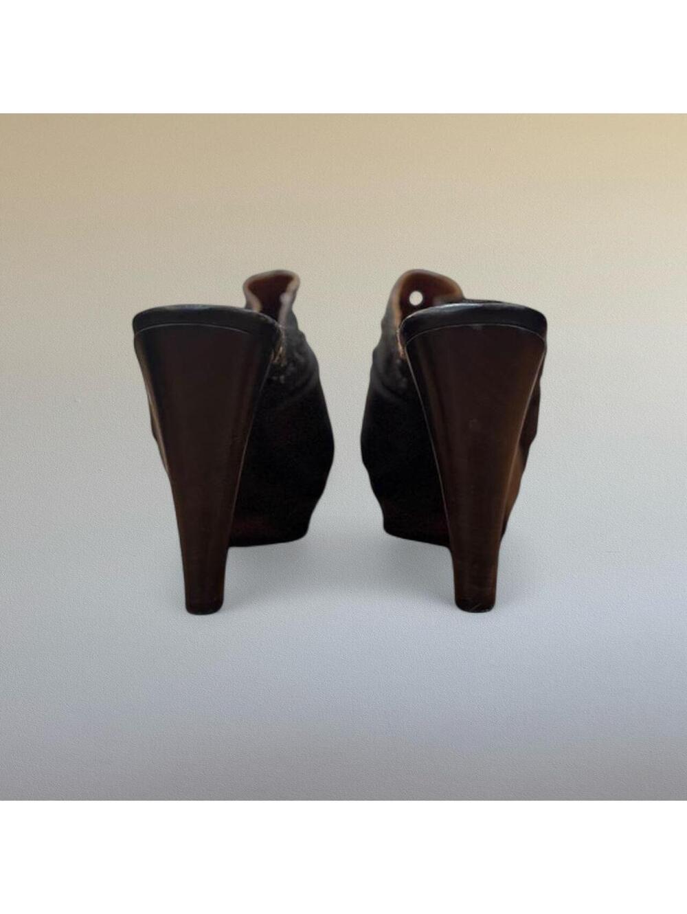 Lanvin brown leather platform clogs Sz. EU 38/US 7.5 - Picture 3 of 7